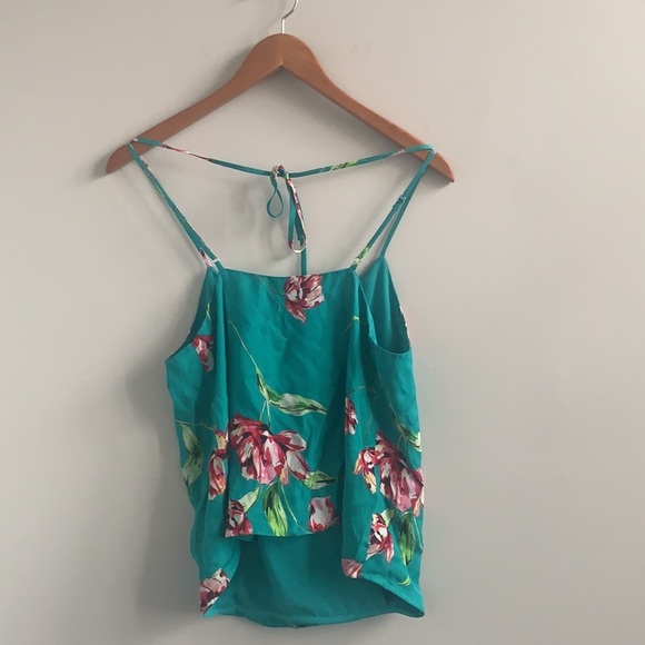 Parker Floral Print Silk Wrap Front Tank - Picture 13 of 16